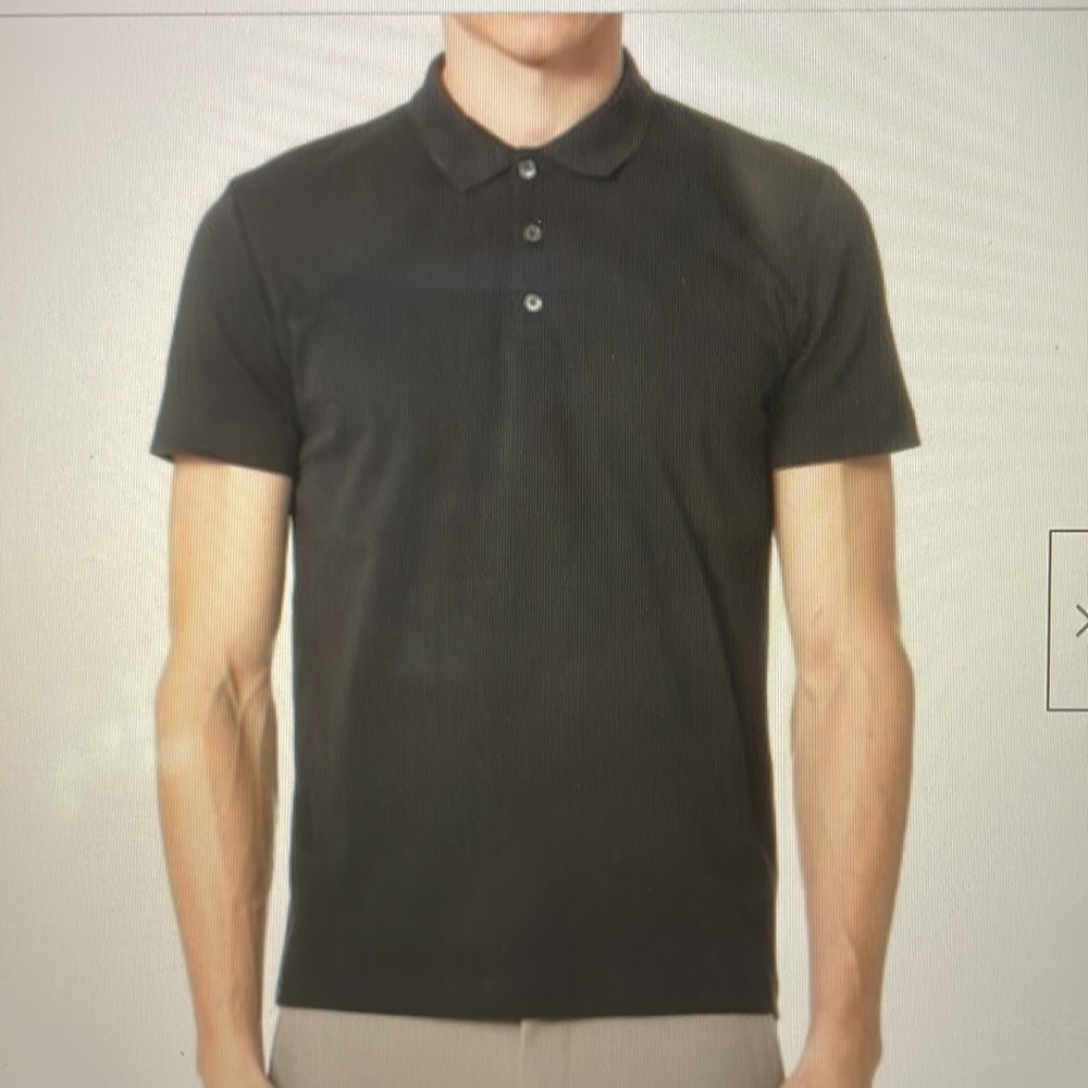 Theory XLarge Boyd black‎ Neo Pique Short Sleeve Polo. 100% Cotton. Regular Fit.